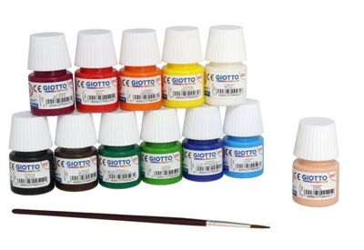 Giotto verfset met penseel junior 300 ml 13 delig Giotto verfset met penseel junior 300 ml 13 delig