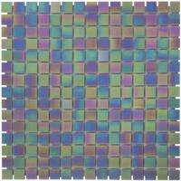 The Mosaic Factory Amsterdam Mozaiek Tegel Vierkant - Donker Grijs Glas Parelmoer Serie 322x322 mm