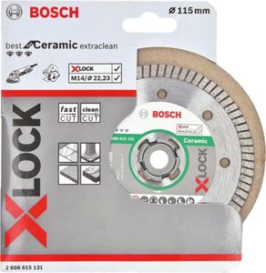 Bosch Accessoires X-LOCK Diamantschijf Best for Ceramic Extraclean Turbo 115 x 22,23 x 1,4 x 7 mm - 1 stuk(s) - 2608615131