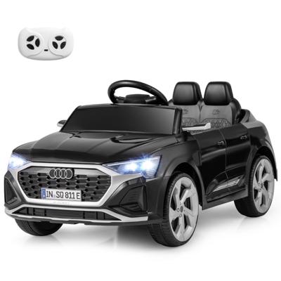 12V Elektrische Auto voor Kinderen met Licentie van Audi SQ8 met Afstandsbediening Claxon LED-Verlichting Muziek Zwart/Roze
