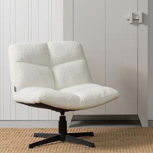 WOOOD Exclusive Draaifauteuil Vinny Bouclé - Off White