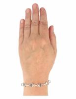 Handgemaakte Indiase 925 Sterling Zilveren Armband Ovale Labradoriet Stenen - thumbnail