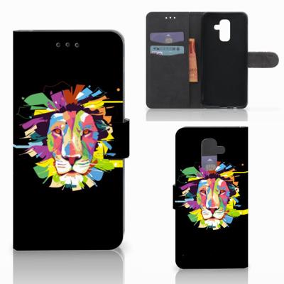 Samsung Galaxy A6 Plus 2018 Leuk Hoesje Lion Color Samsung Galaxy A6 Plus 2018 Leuk Hoesje Lion Color