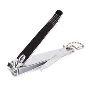 Benson Care Nagelknipper - met vijl - metaal - zilver - aan ketting - 8 cm - nagel verzorging