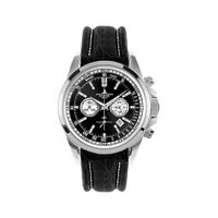 Horlogeband Jacques Lemans 1-1117AN Leder Zwart 22mm - thumbnail