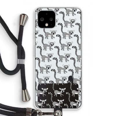 Makis: Pixel 4 Transparant Hoesje met koord