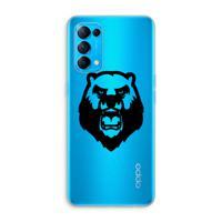 Angry Bear (black): Oppo Find X3 Lite Transparant Hoesje
