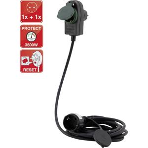 REV 0017251514 Stroom Verlengkabel Zwart 25.00 m H05RR-F 3G 1,5 mm²
