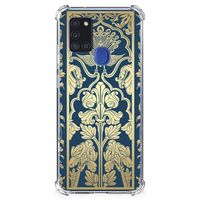 Samsung Galaxy A21s Case Beige Flowers - thumbnail