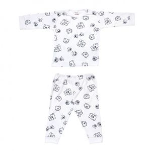 Beeren babypyjama wit/blauw Beeren babypyjama wit/blauw