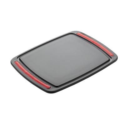 Brund easy cut snijplank 26x20x0.8 cm zwart/rood