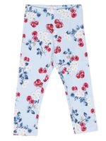 Monnalisa legging à fleurs - Bleu - thumbnail