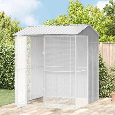 Vogelkooi Grijs 215 x 210 x 247 cm Gegalvaniseerd staal