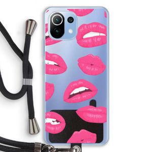 Bite my lip: Xiaomi Mi 11 Lite Transparant Hoesje met koord