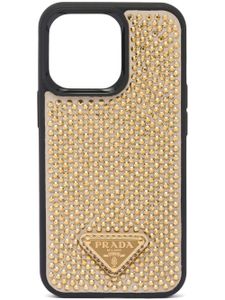 Prada coque d'iPhone 13 Pro à ornements strassés