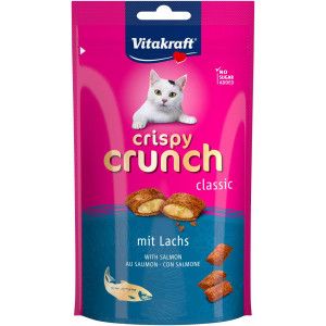 Vitakraft Crispy Crunch Classic met zalm kattensnack (60 g) 4 verpakkingen