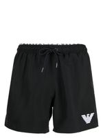 Emporio Armani short de bain à logo imprimé - Noir - thumbnail