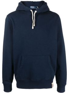 Polo Ralph Lauren hoodie en coton mélangé à patch logo - Bleu