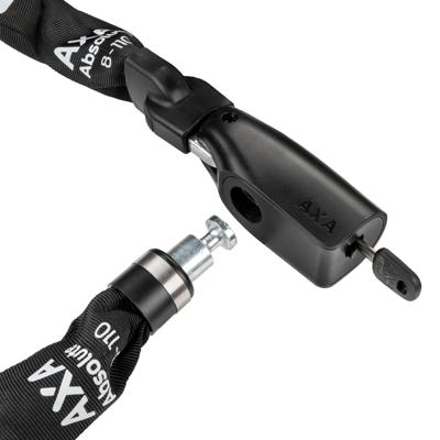 Kettingslot Axa Absolute 9-110 met polyester hoes - zwart