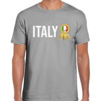 Bellatio Decorations Verkleed T-shirt voor heren - Italy- grijs - supporter - themafeest - Italie 2XL  -