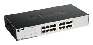 D-Link GO-SW-16G Unmanaged L2 Gigabit Ethernet (10/100/1000) 1U Zwart