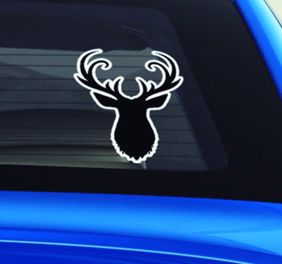 Herten silhouet voertuig sticker