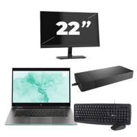 HP ZBook Studio G5 - Intel Core i7-8e Generatie - 15 inch - 16GB RAM - 256GB SSD - Windows 11 + 1x 22 inch Monitor