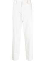 Jil Sander pantalon chino en coton à taille basse - Gris