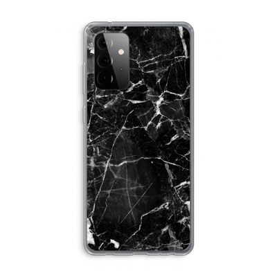 Zwart Marmer 2: Samsung Galaxy A72 Transparant Hoesje