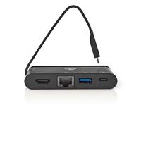 Nedis TCARF260BK laptop dock & poortreplicator USB 3.2 Gen 1 (3.1 Gen 1) Type-C Zwart - thumbnail
