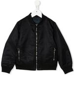 Emporio Armani Kids veste bomber zippée à logo brodé - Bleu