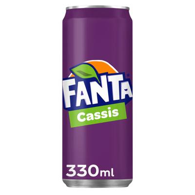 Frisdrank fanta cassis blik 330ml