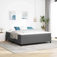 Boxspring bed Lichtgrijs 180 x 200 cm Katoenen stof