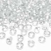 Hobby/knutsel strass steentjes - transparant - 100x - 12 mm - kunststof - diamantlook