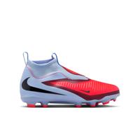 Nike Phantom 6 High Academy Veterloze Gras / Kunstgras Voetbalschoenen (MG) Kids Lichtblauw Felrood Zwart