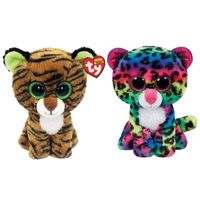 Ty - Knuffel - Beanie Boo's - Tiggy Tiger & Dotty Leopard - thumbnail