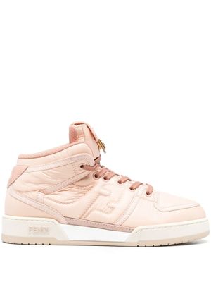 FENDI baskets montantes à motif FF - Rose