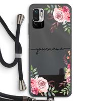 Rozen: Xiaomi Redmi Note 10 5G Transparant Hoesje met koord