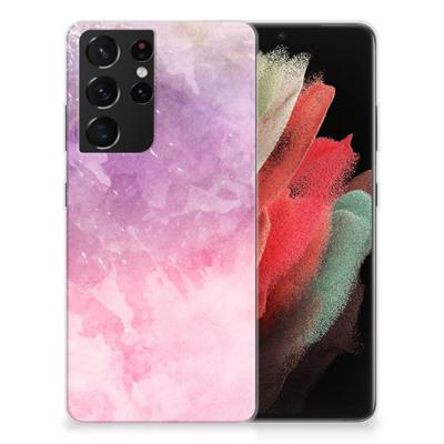 Smartphone hoesje Samsung Galaxy S21 Ultra Pink Purple Paint