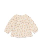 HEMA Newborn Shirt Mousseline Bloemen Ecru (ecru)