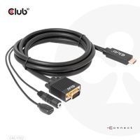 club3D CAC-1712 HDMI-kabel HDMI / Jackplug / USB-micro-B / VGA Adapterkabel HDMI-A-stekker, Jackplug-bus 3,5 mm, USB-micro-B bus, VGA-stekker 15-polig 2.00 m - thumbnail
