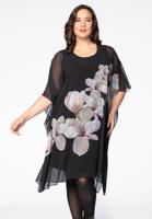 Yoek Dress | Zwart | Maat 50/52