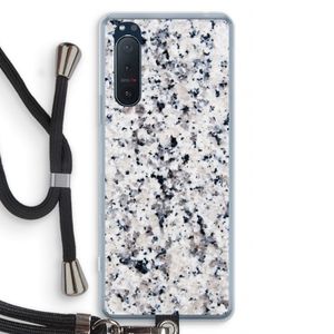 Gespikkelde marmer: Sony Xperia 5 II Transparant Hoesje met koord
