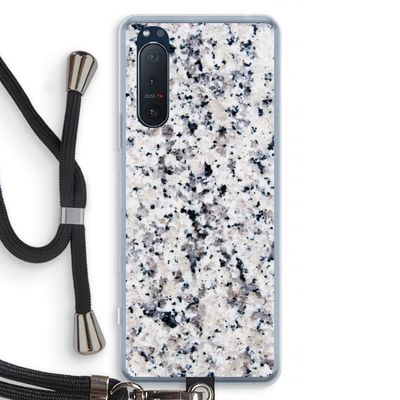 Gespikkelde marmer: Sony Xperia 5 II Transparant Hoesje met koord