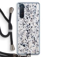 Gespikkelde marmer: Sony Xperia 5 II Transparant Hoesje met koord