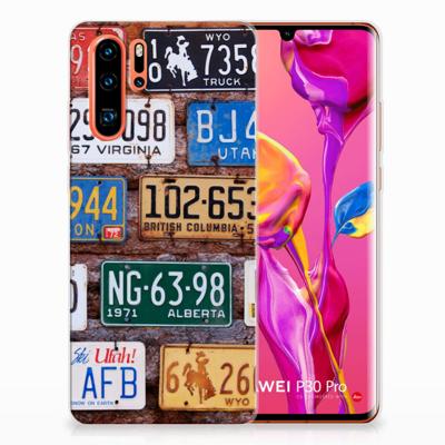 Huawei P30 Pro | Siliconen hoesje | met foto Kentekenplaten
