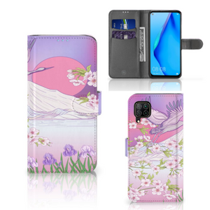 Huawei P40 Lite Telefoonhoesje met Pasjes Bird Flying