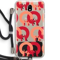 Dogs: Samsung Galaxy J7 (2017) Transparant Hoesje met koord