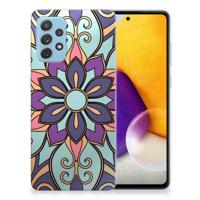 Samsung Galaxy A72 | TPU Case | Purple Flower