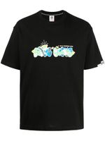 AAPE BY *A BATHING APE® t-shirt en coton à imprimé graphique - Noir